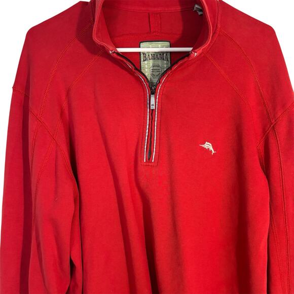 Tommy Bahama San Francisco 49ers Quarter Zip Pullover Red Sweatshirt XL NFL - Picture 3 of 9
